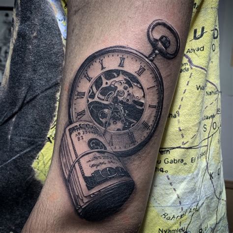 time is money hourglass tattoo|33 Best Time Is Money Tattoo Ideas